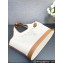 Prada Large linen blend and leather tote bag 1BG472 2024