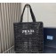 Prada raffia tote bag 1BG393 Black 2024