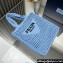 Prada raffia tote bag 1BG393 Light Blue 2024