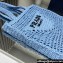 Prada raffia tote bag 1BG393 Light Blue 2024
