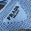 Prada raffia tote bag 1BG393 Light Blue 2024
