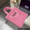 Prada raffia tote bag 1BG393 Pink 2024