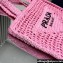 Prada raffia tote bag 1BG393 Pink 2024