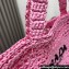 Prada raffia tote bag 1BG393 Pink 2024