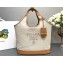 Prada Medium linen blend and leather tote bag 1BG471 2024
