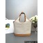 Prada Medium linen blend and leather tote bag 1BG471 2024