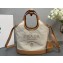 Prada Linen blend and leather mini-buckle bag 1BE074 2024