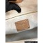 Prada Medium linen blend and leather tote bag 1BG471 2024