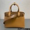 Prada Buckle medium leather handbag with belt 1BA434 Brown 2024