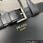 Prada Buckle medium leather handbag with belt 1BA434 Black 2024