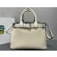 Prada Buckle medium leather handbag with belt 1BA434 White 2024