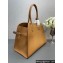 Prada Large leather tote bag with buckles 1BG508 Brown 2024