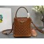 Prada Panier leather mini-bag with cut-out motif 1BA217 Brown 2024