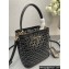 Prada Panier leather mini-bag with cut-out motif 1BA217 Black 2024
