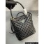 Prada Panier leather mini-bag with cut-out motif 1BA217 Black 2024