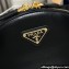 Prada Leather mini shoulder bag 1BH212 Black 2024