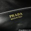 Prada Leather mini shoulder bag 1BH212 Black 2024