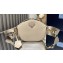 Prada Leather mini shoulder bag 1BH212 White 2024