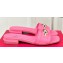 Valentino The Bold Edition Vlogo Calfskin Slide Sandals 20mm Pink 2024