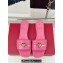 Valentino The Bold Edition Vlogo Calfskin Slide Sandals 20mm Pink 2024
