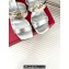 Valentino The Bold Edition Vlogo Calfskin Two-band Slide Sandals 70mm Silver 2024