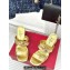Valentino The Bold Edition Vlogo Calfskin Two-band Slide Sandals 70mm Gold 2024