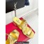 Valentino The Bold Edition Vlogo Calfskin Two-band Slide Sandals 70mm Gold 2024