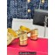 Valentino The Bold Edition Vlogo Calfskin Two-band Slide Sandals 70mm Gold 2024