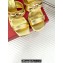 Valentino The Bold Edition Vlogo Calfskin Two-band Slide Sandals 70mm Gold 2024