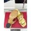 Valentino The Bold Edition Vlogo Calfskin Two-band Slide Sandals 70mm Gold 2024