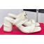 Valentino The Bold Edition Vlogo Calfskin Two-band Slide Sandals 70mm White 2024