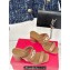 Valentino The Bold Edition Vlogo Calfskin Two-band Slide Sandals 70mm Brown 2024