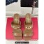 Valentino The Bold Edition Vlogo Calfskin Two-band Slide Sandals 70mm Brown 2024