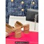 Valentino The Bold Edition Vlogo Calfskin Two-band Slide Sandals 70mm Brown 2024