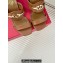 Valentino The Bold Edition Vlogo Calfskin Two-band Slide Sandals 70mm Brown 2024