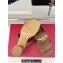 Valentino The Bold Edition Vlogo Calfskin Two-band Slide Sandals 70mm Brown 2024