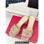 Valentino The Bold Edition Vlogo Calfskin Slide Sandals 70mm Nude 2024