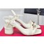 Valentino The Bold Edition Vlogo Calfskin Sandals 70mm White 2024