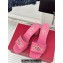 Valentino The Bold Edition Vlogo Calfskin Slide Sandals 70mm Pink 2024
