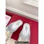 Valentino The Bold Edition Vlogo Calfskin Mules Silver 2024