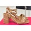 Valentino The Bold Edition Vlogo Calfskin Sandals 70mm Brown 2024