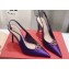 Valentino The Bold Edition Vlogo Satin Slingback Pumps 90mm Purple 2024