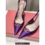 Valentino The Bold Edition Vlogo Satin Slingback Pumps 90mm Purple 2024