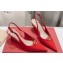 Valentino The Bold Edition Vlogo Calfskin Slingback Pumps 60mm Patent Red 2024