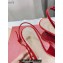 Valentino The Bold Edition Vlogo Calfskin Slingback Pumps 60mm Patent Red 2024