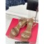 Valentino The Bold Edition Vlogo Calfskin Sandals 70mm Brown 2024