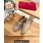 Valentino Gold Vlogo Grainy Calfskin Espadrilles Gray