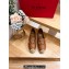 Valentino Gold Vlogo Grainy Calfskin Espadrilles Brown