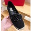 Valentino Vlogo Stud Sign Fabric Espadrilles Black