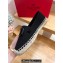Valentino Vlogo Stud Sign Fabric Espadrilles Black